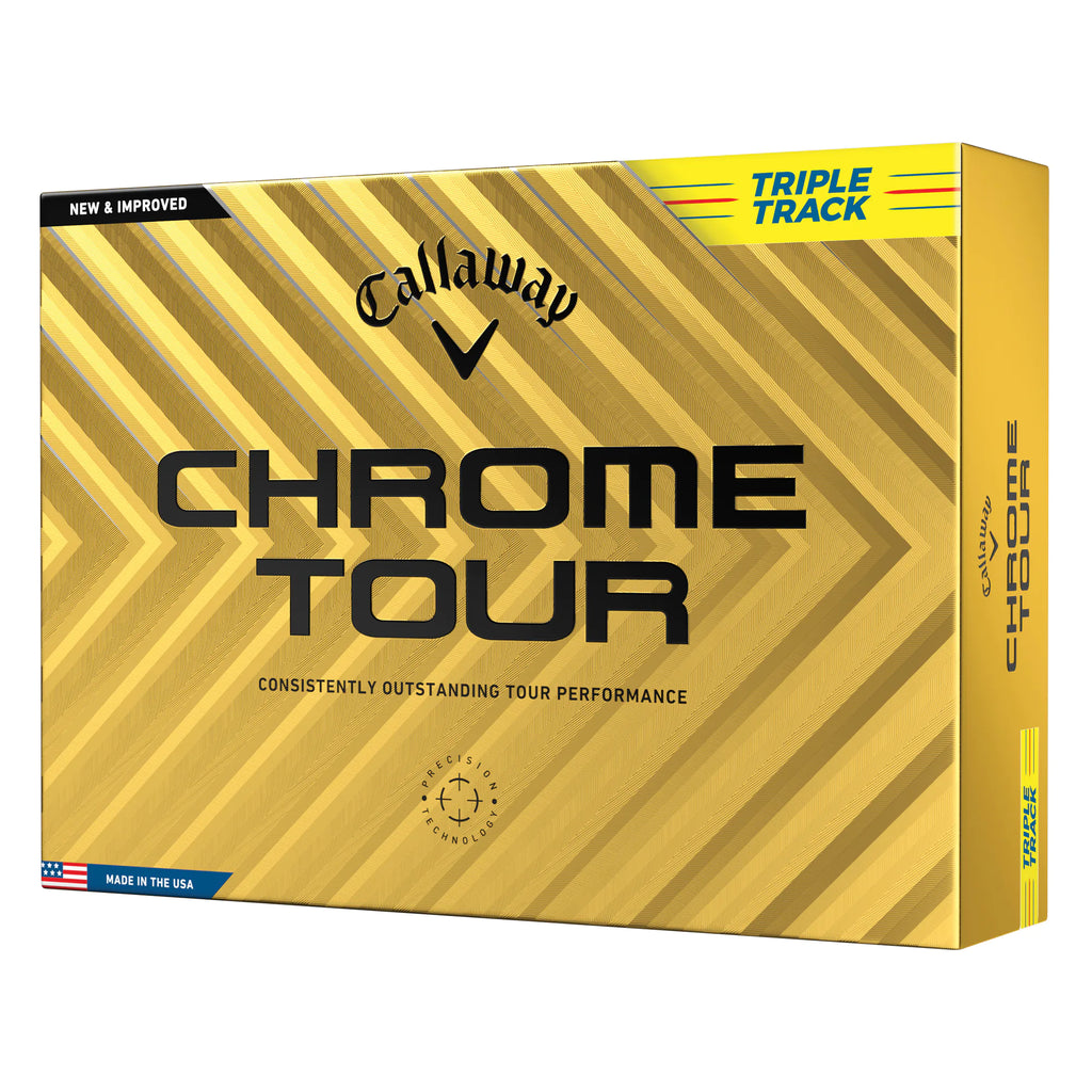 Callaway Chrome Tour Triple Track Golf Balls - Yellow