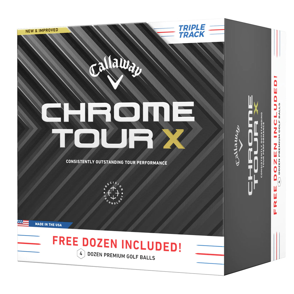 Callaway Chrome Tour X Triple Track 4 for 3 Golf Balls - 4 Dozen