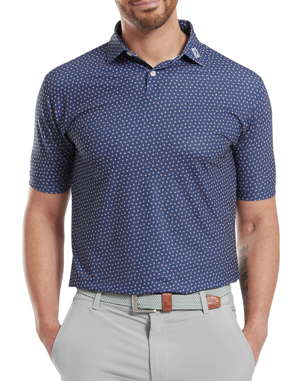 FootJoy Bounce Print Pique Golf Polo