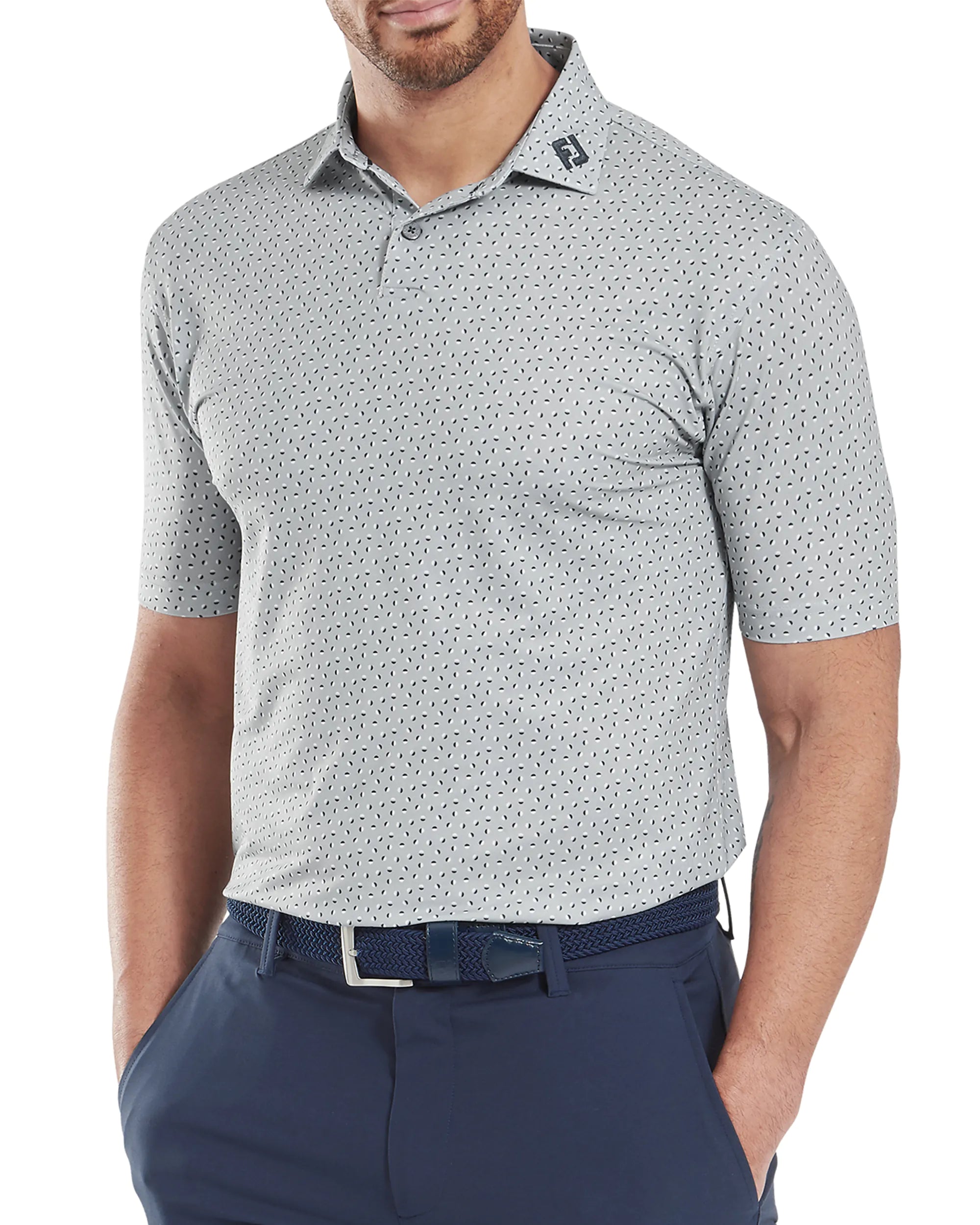 FootJoy Bounce Print Pique Golf Polo
