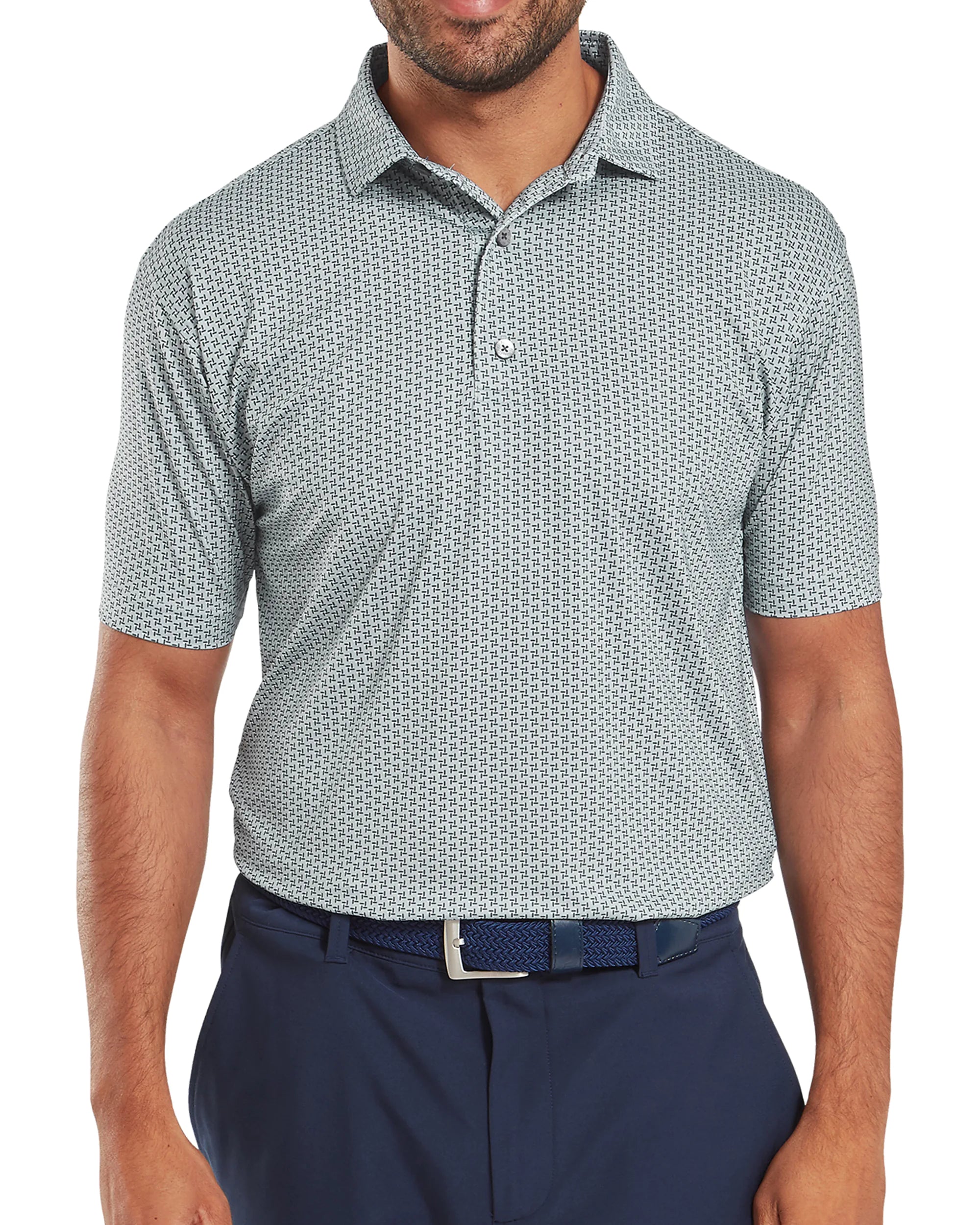 FootJoy Houndstooth Geo Lisle Golf Polo
