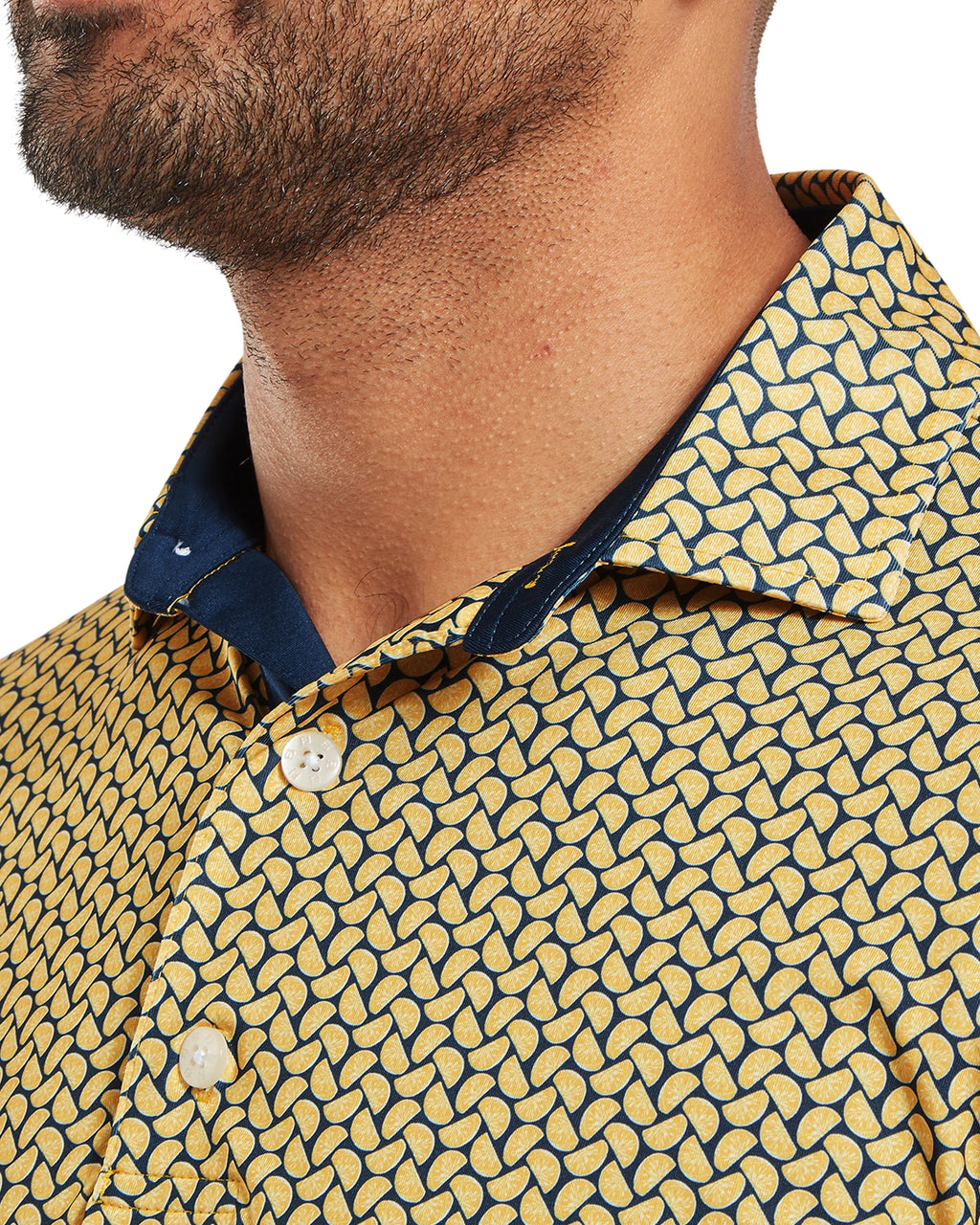 FootJoy Citrus Print Lisle Golf Polo