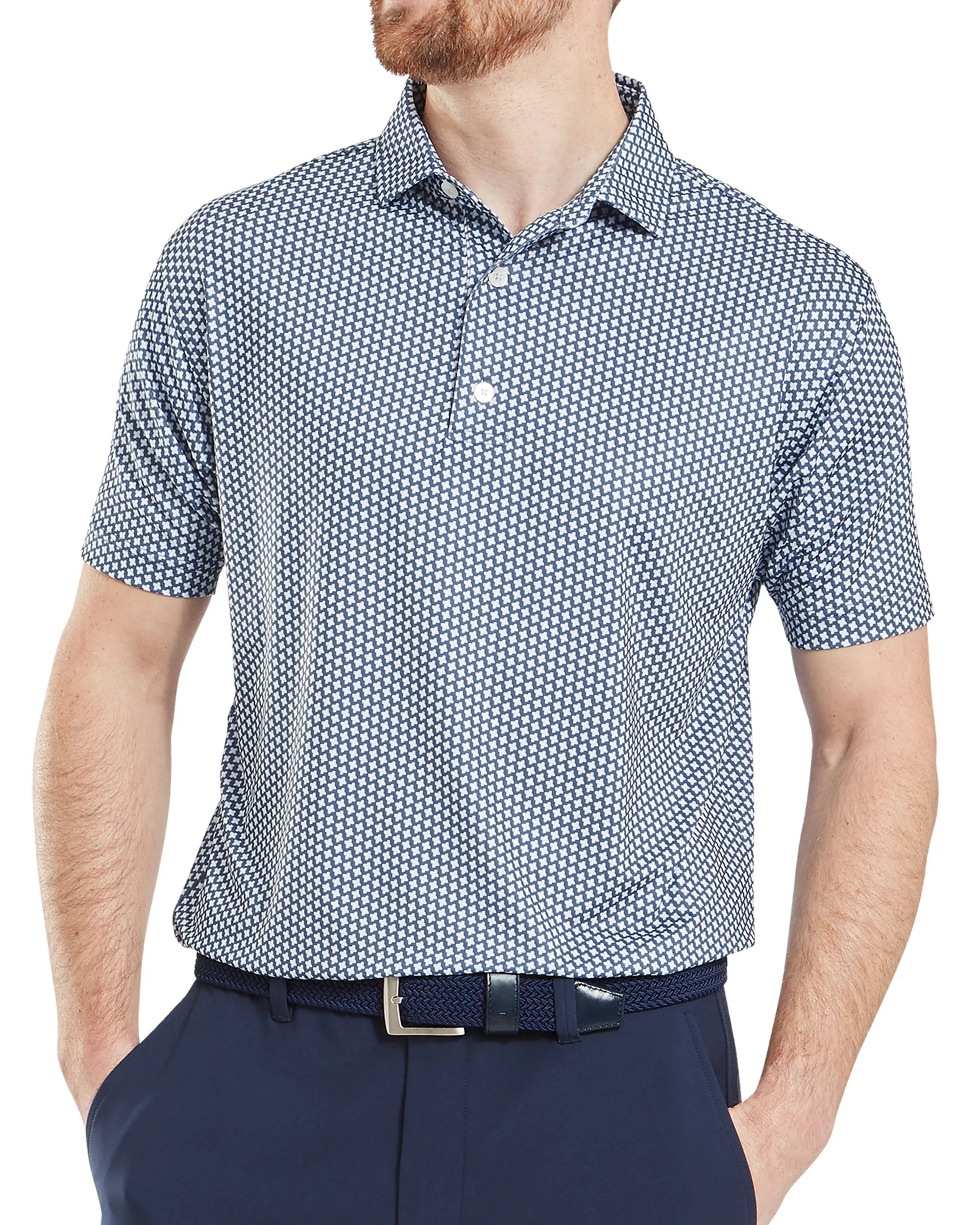 FootJoy Houndstooth Geo Lisle Golf Polo