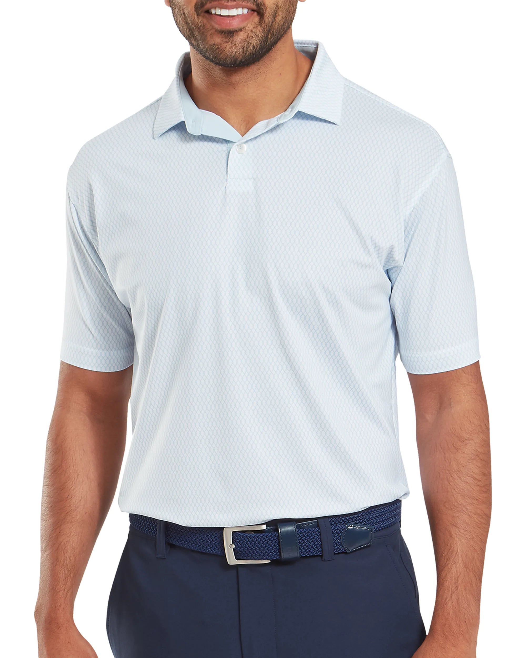 FootJoy Irongate Print Lisle Golf Polo