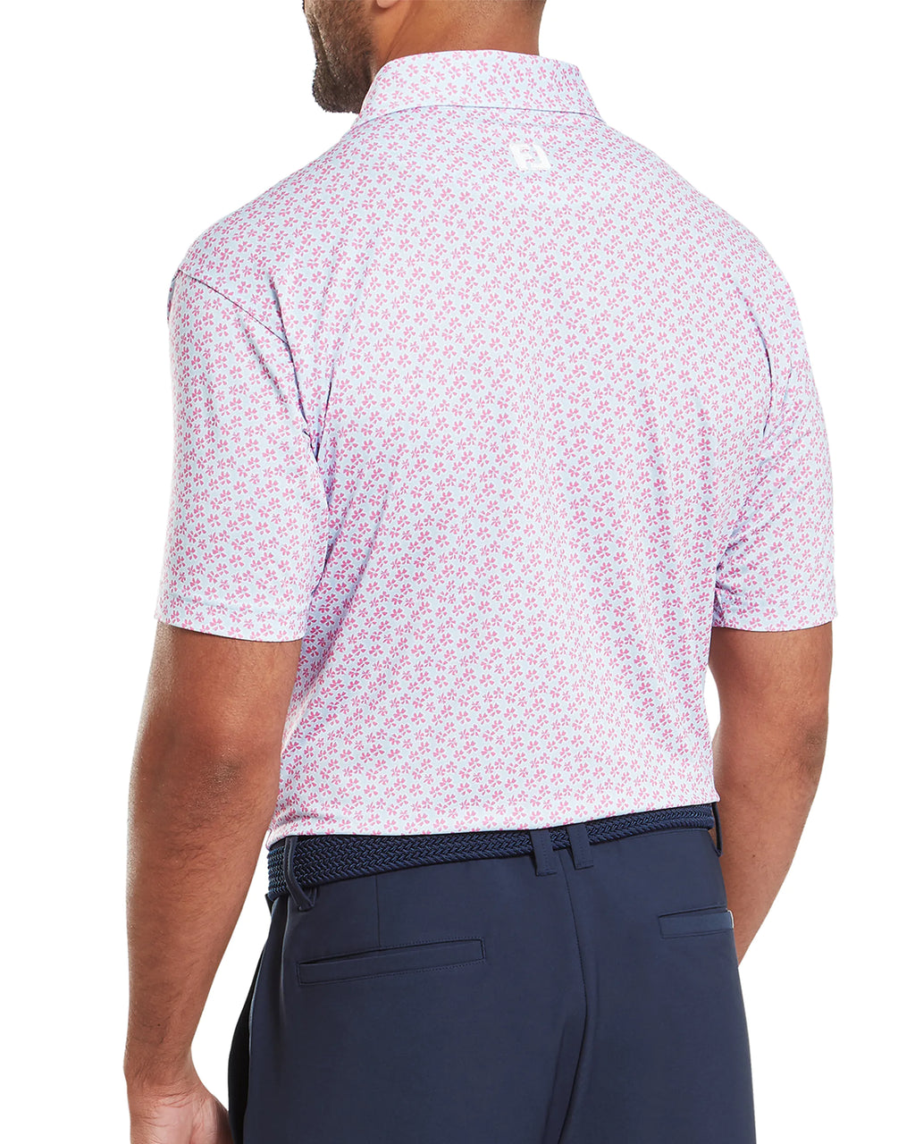 FootJoy Floral Sketch Print Lisle Golf Polo