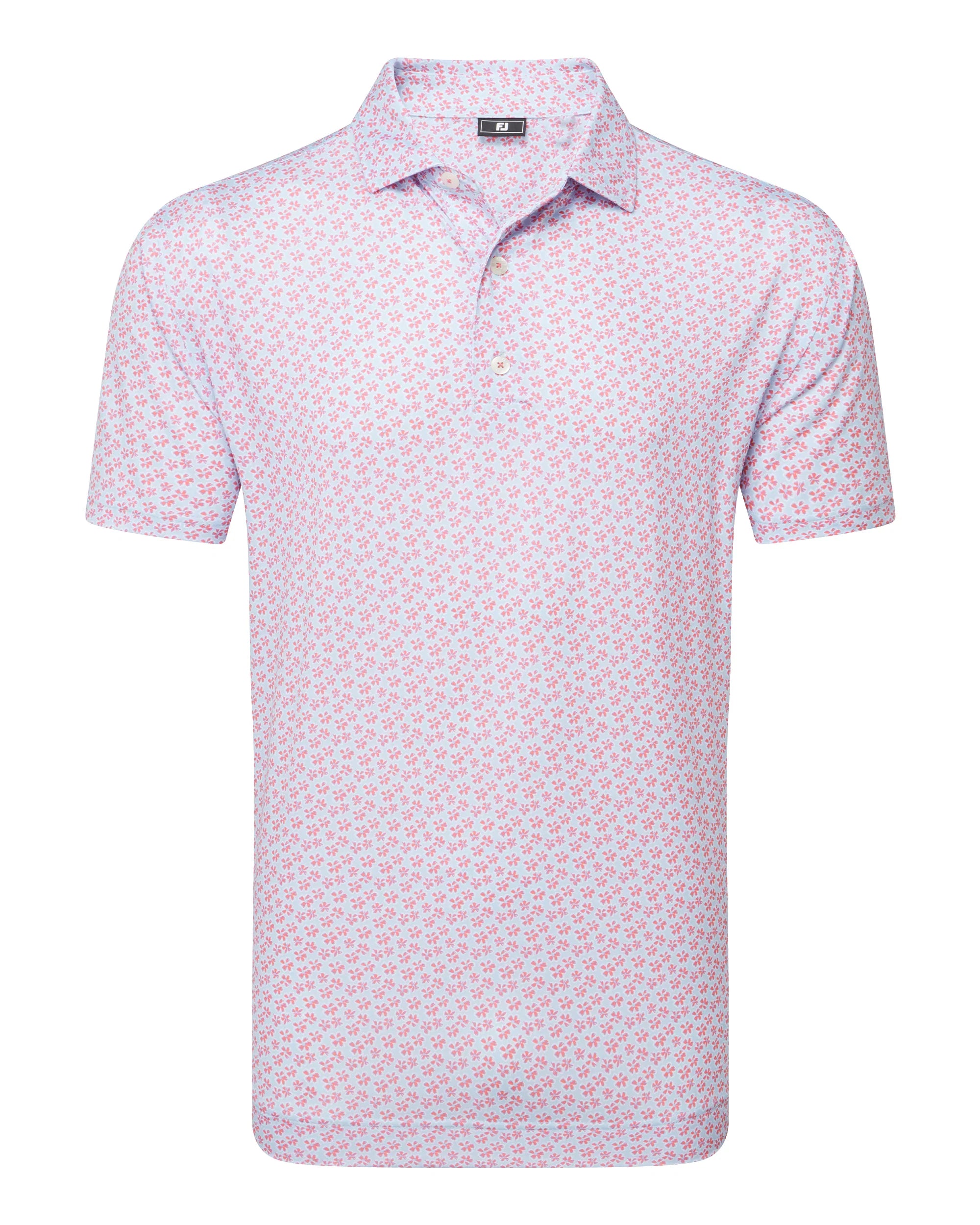 FootJoy Floral Sketch Print Lisle Golf Polo