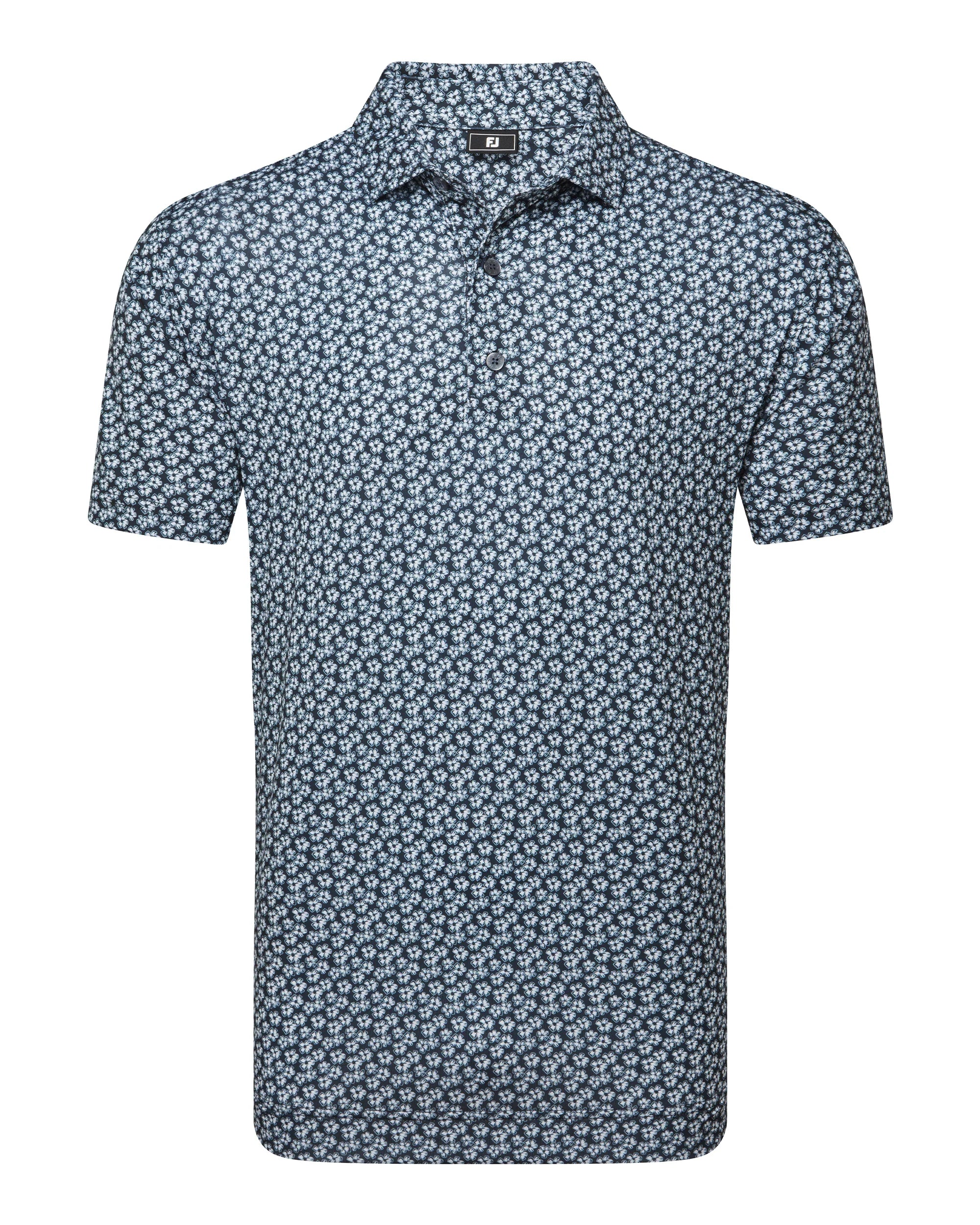 FootJoy Floral Sketch Print Lisle Golf Polo